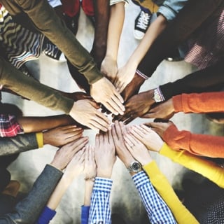 group of diverse hands